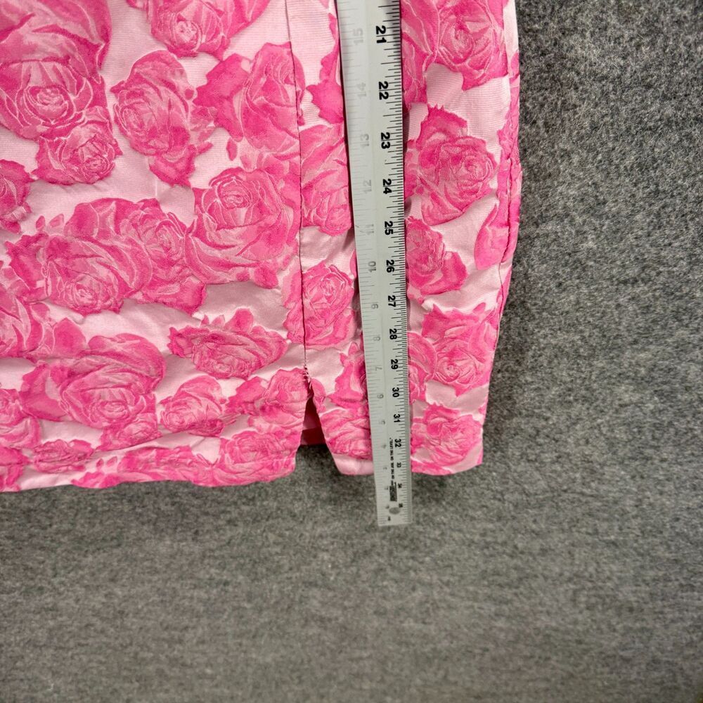 Lulus Mini Dress Women L Large Pink Floral Short One Shoulder Zipper Lined - Picture 4 of 7